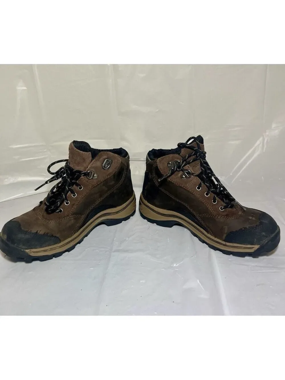 Timberland Pawtuckway Brown Black Hiking Boots Shoes Sz Youth 2.5 66732